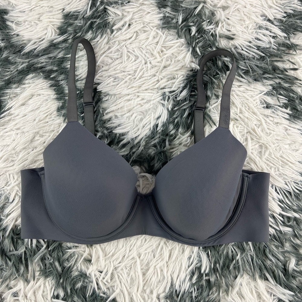 Aerie Women's Gray Underwire Real Free Full Coverage Bra Size 34C